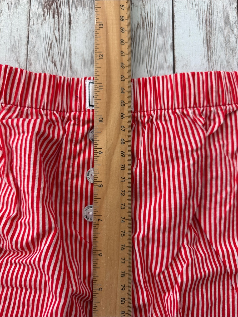 JT One Cherry Pajama Set Sweetness Overload sz Medium White Red Lace Striped - Picture 11 of 14